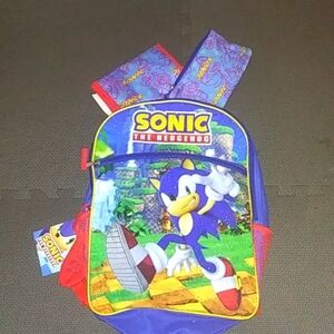 Sonic The Hedgehog 4 Piece Backpack & Lunch Box Set